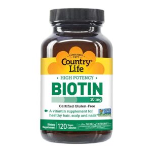 Country Life Biotin 10 mg 120 Vegan Capsules