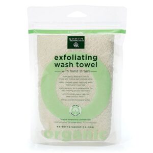 Earth Therapeutics Organic Cotton Exfoliating Wash Natural Towel