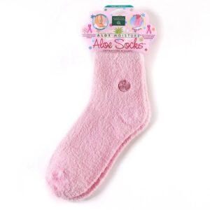Earth Therapeutics Moisturizing Aloe Pink Socks 1 pair