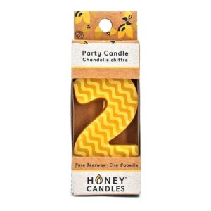 Honey Candles Party Beeswax Number 2 Candle