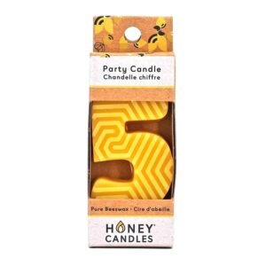 Honey Candles Party Beeswax Number 5 Candle