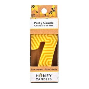 Honey Candles Party Beeswax Number 7 Candle