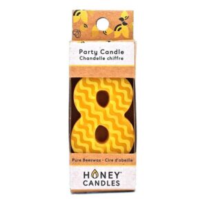 Honey Candles Party Beeswax Number 8 Candle