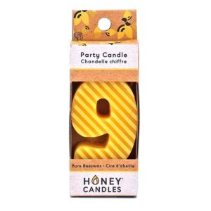 Honey Candles Party Beeswax Number 9 Candle