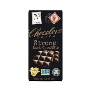 Chocolove Strong Dark Chocolate Large Bar 3.2 oz.