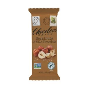 Chocolove Hazelnuts in Milk Chocolate Mini Bar 1.3 oz.