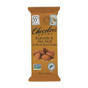 Chocolove Almonds & Sea Salt in Dark Chocolate Mini Bar 1.3 oz.