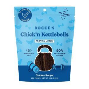 Bocce’s Bakery Chick’n Kettlebells Protein Jerky Dog Treats 5 oz.