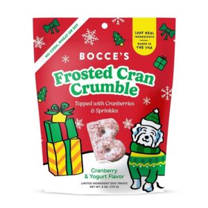 Bocce’s Bakery Frosted Cran Crumble Soft & Chewy Dog Treats (6 oz)