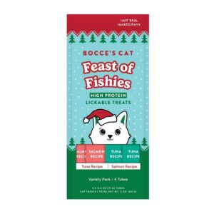 Bocce’s Bakery Seasonal Feast of Fishes Lickable Cat Treats 2 oz.