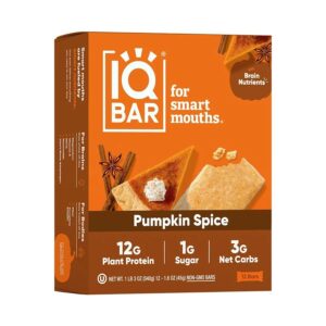 IQBAR Seasonal Pumpkin Spice Plant Protein Bars 12 count
