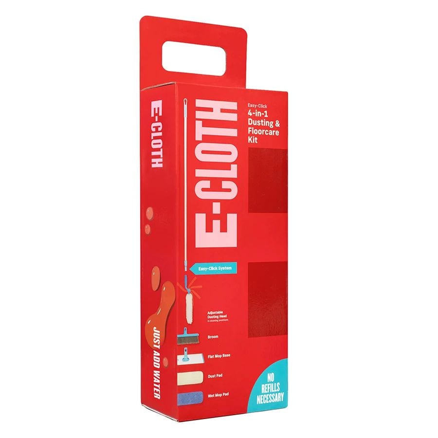 E-Cloth Easy Click 4-in-1 Dusting & Floorcare Kit E-Cloth Easy Click 4-in-1 Dusting & Floorcare Kit