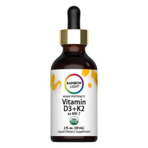Rainbow Light High Potency Vitamin D3 + K2 as MK-7 Liquid 2 fl. oz.