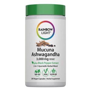 Rainbow Light Mucuna Ashwagandha 3,000 mg 200 Vegan Capsules