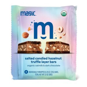 Magic Chocolate Salted Candied Hazelnut with Oatmilk & Dark Chocolate Truffle Bar 3.1 oz.