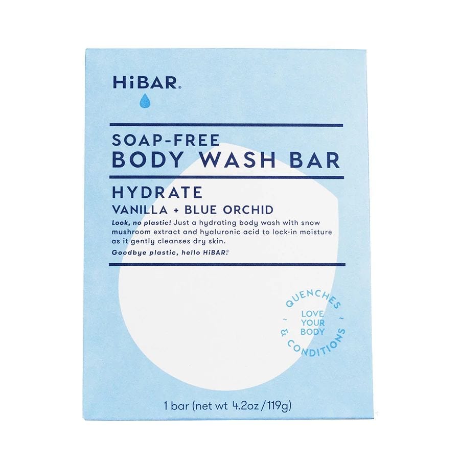 HiBAR Hydrating Vanilla + Blue Orchid Plastic-Free Body Wash Bar 4.2 oz. HiBAR Hydrating Vanilla + Blue Orchid Plastic-Free Body Wash Bar 4.2 oz.