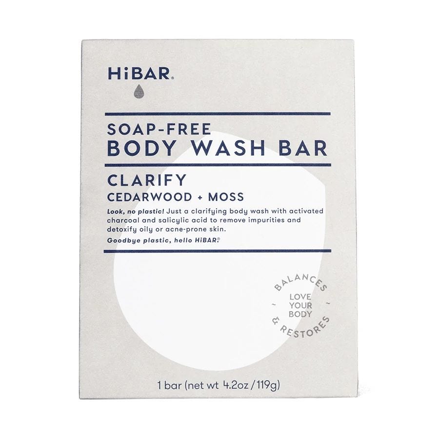 HiBAR Clarifying Cedarwood + Moss Plastic-Free Body Wash Bar 4.2 oz. HiBAR Clarifying Cedarwood + Moss Plastic-Free Body Wash Bar 4.2 oz.