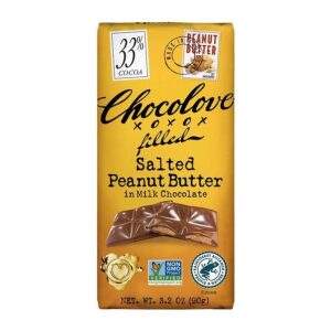 Chocolove Filled Salted Peanut Butter in Milk Chocolate Large Bar 3.2 oz.