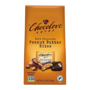 Chocolove Salted Peanut Butter in Dark Chocolate Bites 3.5 oz.