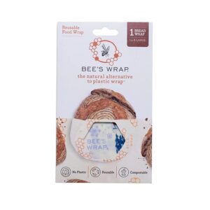 Bee’s Wrap Seasonal Snow Day Organic Cotton Beeswax Bread Wrap 17″ x 23″