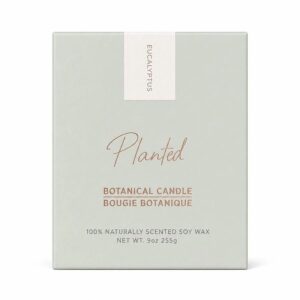 Planted Candles Eucalyptus Classic Soy Candle 9 oz.