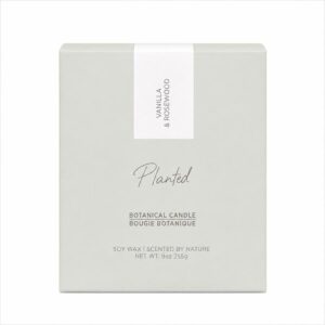 Planted Candles Vanilla & Rosewood Seasonal Fall Candle 9 oz.