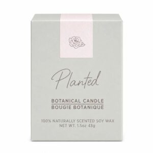 Planted Candles Rose Classic Soy Candle 1.5 oz.