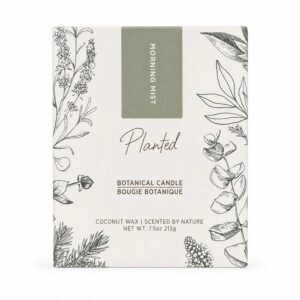 Planted Candles Morning Mist Garden Soy & Coconut Wax Candle 7.5 oz.