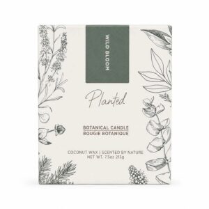 Planted Candles Wild Bloom Garden Soy & Coconut Wax Candle 7.5 oz.
