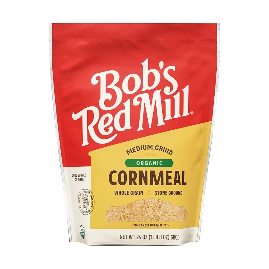 Bob’s Red Mill Organic Medium Grind Cornmeal 24 oz. bag Bob’s Red Mill Organic Medium Grind Cornmeal 24 oz. bag