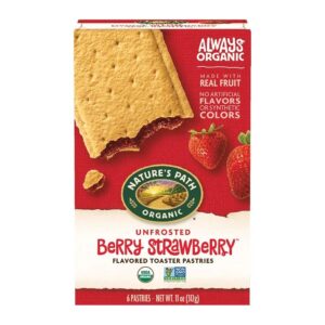 Nature’s Path Unfrosted Strawberry Organic Frosted Toasted Pastries 11 oz.