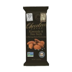 Chocolove Almonds & Sea Salt in Strong Dark Chocolate Mini Bar 1.3 oz.