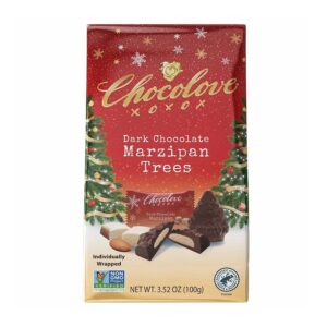 Chocolove Dark Chocolate Marzipan Trees 3.52 oz.