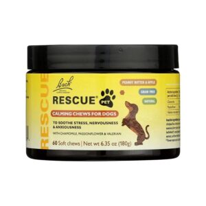 Bach Flower Remedies Peanut Butter & Apple Rescue Chews for Dogs 60 count