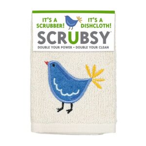 MUKitchen Blue Bird Scrubsy Dish Cloth 12″ x 12″