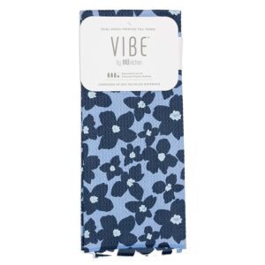 MUKitchen Periwinkle Floral Vibe Dual-Sided Printed Tea Towel 18″ x 30″
