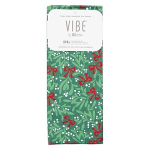 MUKitchen Holiday Mistletoe Vibe Dual-Sided Printed Tea Towel 18″ x 30″