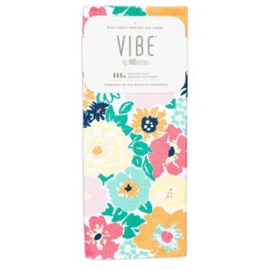 MUKitchen Clubhouse Floral Vibe Dual-Sided Printed Tea Towel 18″ x 30″