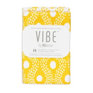 MUKitchen Honeycomb Vibe Dual-Sided Printed Dish Cloths 2-pack 10″ x 10″