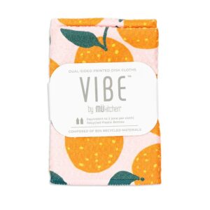 MUKitchen Orchard Vibe Dual-Sided Printed Dish Cloths 2-pack 10″ x 10″