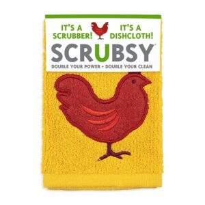 MUKitchen Rooster Scrubsy Dish Cloth 12″ x 12″