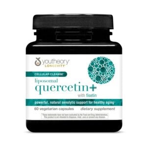 Youtheory Cellular Cleanse Liposomal Quercetin+ with Fisetin 60 VegCaps