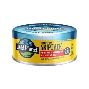 Wild Planet Foods Wild Skipjack Tuna, No Salt Added 5 oz.