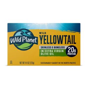Wild Planet Foods  Wild Skinless & Boneless Yellowtail 4.4 oz.
