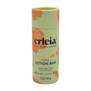 Erleia Vegan Plastic-Free Citrus Lotion Bar 4 oz.