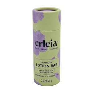 Erleia Vegan Plastic-Free Lavender Lotion Bar 3 oz.