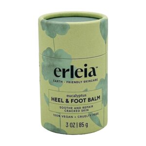 Erleia Vegan Plastic-Free Eucalyptus Heel & Foot Balm 4 oz.