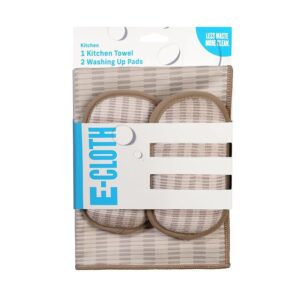 E-Cloth Brown Lines Kitchen Combo Pack