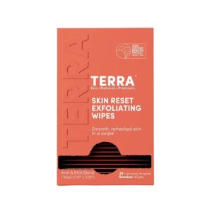 Terra Skin Reset Exfoliating Natural Bamboo Wipes 30 Sachets