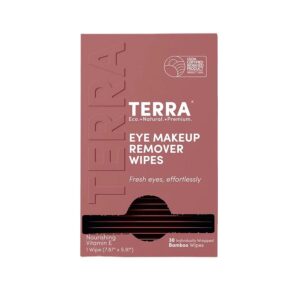 Terra Eye Makeup Remover Natural Bamboo Wipes 30 Sachets